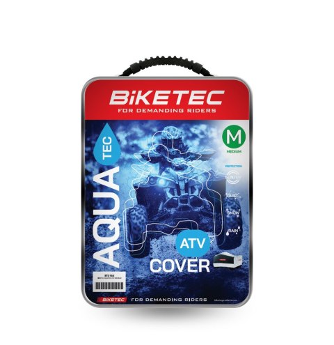 BIKETEC POKROWIEC WODOODPORNY AQUATEC NA ATV KOLOR CZARNY/SZARY ROZMIAR M