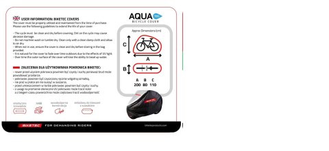 BIKETEC PROMOCJA POKROWIEC WODOODPORNY AQUATEC NA JEDEN ROWER KOLOR CZARNY/SZARY ROZMIAR UNIWERSALNY