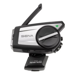 SENA INTERKOM MOTOCYKLOWY 50C-01 QUANTUM MESH 2.0 BLUETOOTH 5.0 DO 1600M Z KAMERĄ ULTRA HD 4K, RADIEM FM ORAZ SYSTEMEM AUDIO HAR