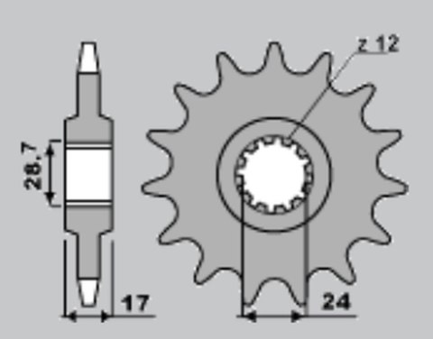 GROSSKOPF PROMOCJA ZĘBATKA PRZEDNIA 295 15 HONDA CBR 600F '87-'96 (JTF295.15)
