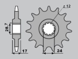 JR ZĘBATKA PRZEDNIA 295 15 HONDA CBR 600 F '87-'96 (29515JT) (JTF295.15)