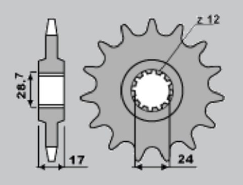 JR ZĘBATKA PRZEDNIA 295 15 HONDA CBR 600 F '87-'96 (29515JT) (JTF295.15)
