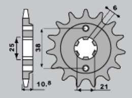 PBR ZĘBATKA PRZEDNIA 290 15 18NC HONDA XBR 500 F 85-86 (ŁAŃC. 525)