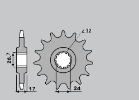 PBR ZĘBATKA PRZEDNIA 295 13 18NC HONDA CBR 600 F 87-96 (-2) (ŁAŃC. 530)