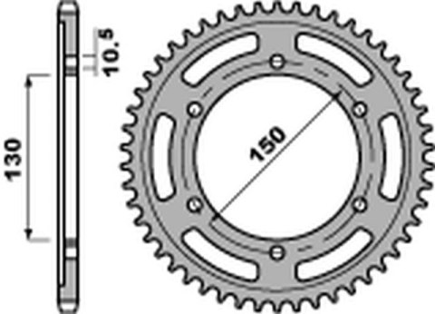 PBR ZĘBATKA TYLNA 300 39 C45 YAMAHA TRX 850 (96-00) (JTR300.39) (ŁAŃC. 525)