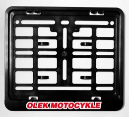 BIKETEC PROMOCJA RAMKA DO TABLICY (NA TABLICĘ) REJESTRACYJNEJ MOTOCYKL/MOTORBIKE KOLOR CZARNY Z LOGO OLEK MOTOCYKLE