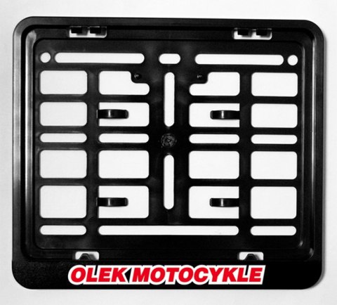 BIKETEC PROMOCJA RAMKA DO TABLICY (NA TABLICĘ) REJESTRACYJNEJ MOTOCYKL/MOTORBIKE KOLOR CZARNY Z LOGO OLEK MOTOCYKLE