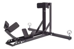 BIKETEC UNIWERSALNY PODNOŚNIK STOJAK Z UCHWYTEM PRZEDNIEGO KOŁA DO TRANSPORTU MOTOCYKLA (Z KOŁYSKĄ) KOLOR CZARNY