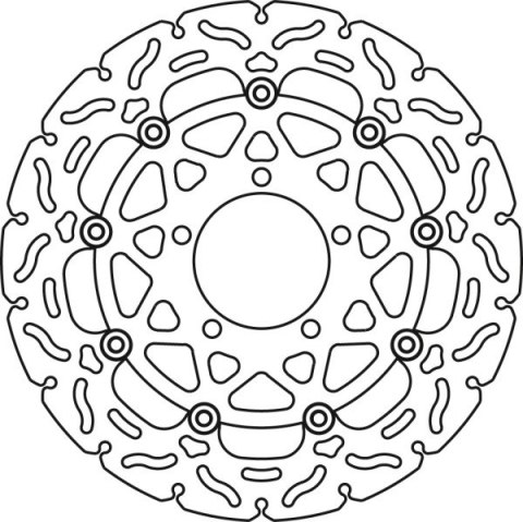 TRW LUCAS TARCZA HAMULCOWA PRZÓD KAWASAKI ZX-6R 636 13-17, Z 800 / E VERSION, KLZ 1000 VERSYS 15-, Z 1000 14-, ZX-10R 08-15, GTR