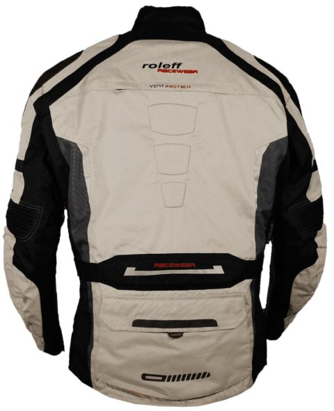 ROLEFF PROMOCJA KURTKA TEKSTYLNA DŁUGA Z MEMBRANĄ WIND-TEX MODEL CHICAGO (KOMPLET Z RO1524) KOLOR CZARNY/POPIELATY ROZMIAR L