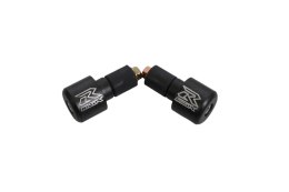 KOŃCÓWKI KIEROWNICY Z LOGO SUZUKI GSXR (GSXR 600 / 750 / 1000 / 1300) KOLOR CZARNY