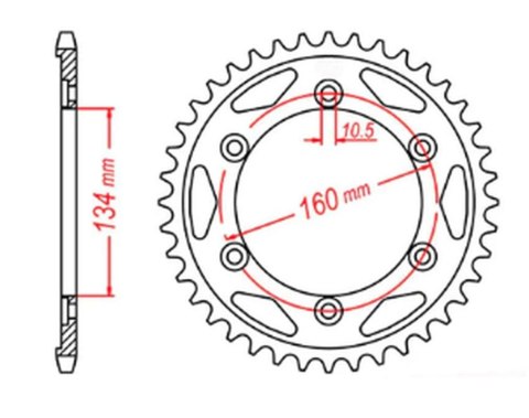 MTX PARTS ZĘBATKA TYLNA 4399 40 HONDA CBR 1000 RR '04-'05, VTR 1000SP1/SP2 '00-'06 (JTR1306.40) (ŁAŃC. 530)