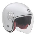 NOX PREMIUM KASK OTWARTY JET HERITAGE SOLID KOLOR BIAŁY POŁYSK ROZMIAR S