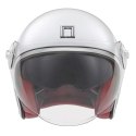 NOX PREMIUM KASK OTWARTY JET HERITAGE SOLID KOLOR BIAŁY POŁYSK ROZMIAR S