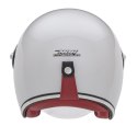 NOX PREMIUM KASK OTWARTY JET HERITAGE SOLID KOLOR BIAŁY POŁYSK ROZMIAR S