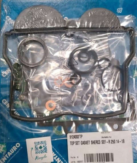 CENTAURO USZCZELKI TOP-END SHERCO SEF-R 250 4T '14-'18 (Z USZCZELKĄ POKRYWY ZAWOROWEJ)