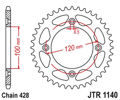 JT ZĘBATKA TYLNA 4478 56 BETA 125 RR/RE '08-20' (447856JT) (ŁAŃC. 428)