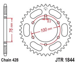 JT ZĘBATKA TYLNA 4513 52 YAMAHA YZF 125R '19-22, MT 125 15-23 (+4) (451352JT)* (ŁAŃC. 428)