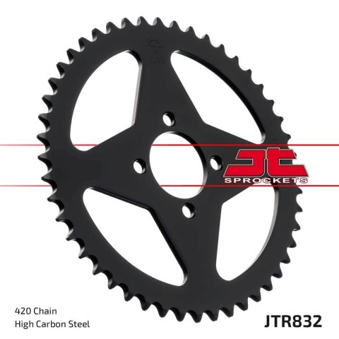 JT ZĘBATKA TYLNA 832 42 YAMAHA DT 50M '78-82, DT 50MX '-86, RD 50MX (83242JT) (ŁAŃC. 420)