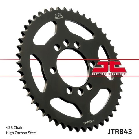 JT ZĘBATKA TYLNA 843 45 YAMAHA DT 80LC '83-84 (-3), DT 125 LC (-4), SR 125 '80-'94 (-4) (84345JT) (ŁAŃC. 428)