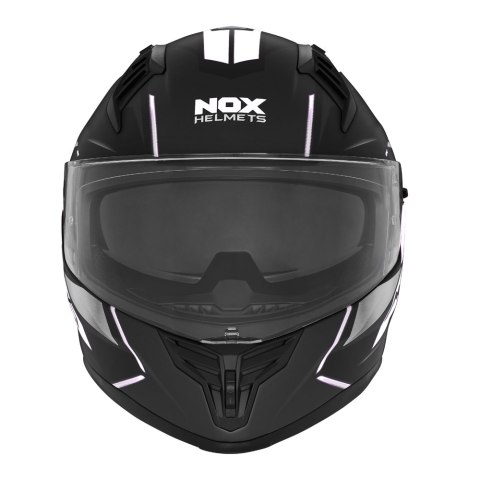 NOX KASK INTEGRALNY (FULL FACE) Z BLENDĄ N401 XENO KOLOR CZARNY/BIAŁY MAT ROZMIAR XL