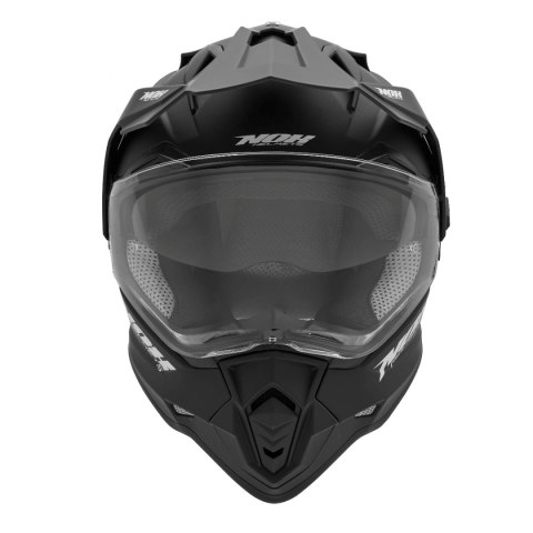 NOX KASK OFFROAD / TRAIL DUOSPORT (DUAL) N312 SOLID Z SZYBKĄ I BLENDĄ KOLOR CZARNY MAT ROZMIAR S