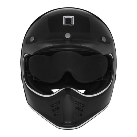 NOX PREMIUM KASK INTEGRALNY (FULL FACE) SEVENTY II SOLID KOLOR CZARNY POŁYSK ROZMIAR XL