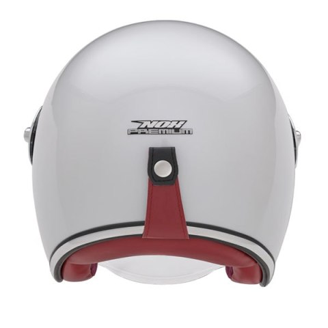 NOX PREMIUM KASK OTWARTY JET HERITAGE SOLID KOLOR BIAŁY POŁYSK ROZMIAR M