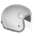 NOX PREMIUM KASK OTWARTY JET HERITAGE SOLID KOLOR SREBRNY ROZMIAR L