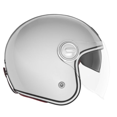 NOX PREMIUM KASK OTWARTY JET HERITAGE SOLID KOLOR SREBRNY ROZMIAR L