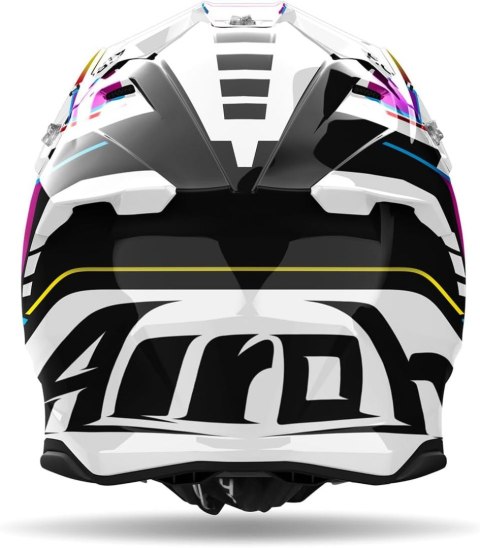 AIROH KASK CROSS / ENDURO / ATV / QUAD TWIST 3 RAINBOW KOLOR BIAŁY/CZARNY/ZÓŁTY/FIOLETOWY ROZMIAR S