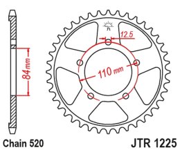 JT ZĘBATKA TYLNA 4734 41 HONDA CB 500X '18-'23, CB500F '22'-23, CBR 500R '22-'23 (ŁAŃC.520) (473441JT)