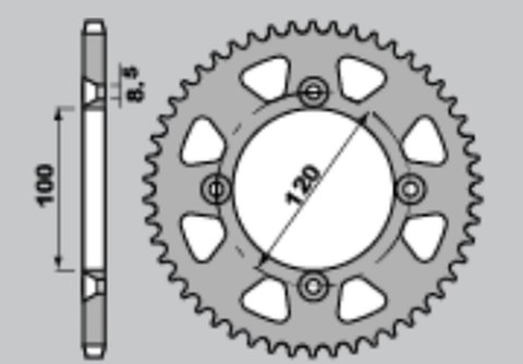 JT ZĘBATKA TYLNA 4738 47 YAMAHA YZ '18-21' (473847JT) (ŁAŃC.420)