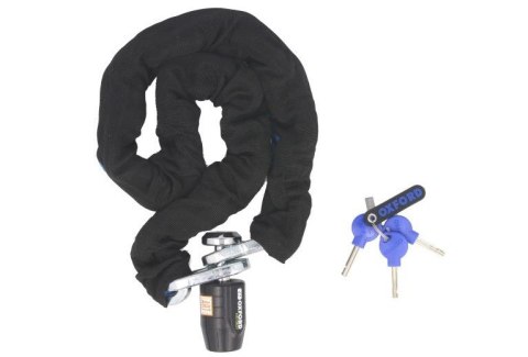 OXFORD ŁAŃCUCH DO MOTOCYKLA CHAIN LOCK DŁUGOSC 1.2 METRA Z ZAPIĘCIEM PATRIOT (TRZPIEŃ - 14 MM) ŚREDNICA OCZKA 12 MM