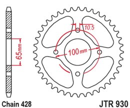 JT 2024/03 ZĘBATKA TYLNA SYM VF 185 '18-'23 (ŁAŃC. 520)