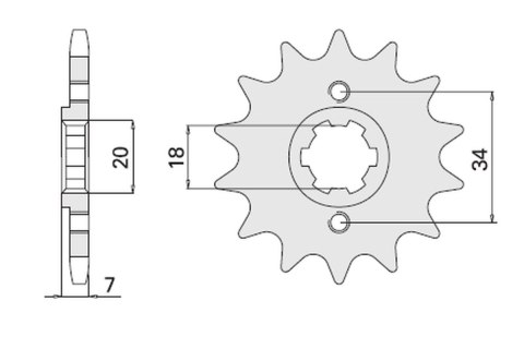 CHT ZĘBATKA PRZEDNIA 329 13 HONDA MTX 125R, CA125 REBEL (JTF329.13) (329-13)