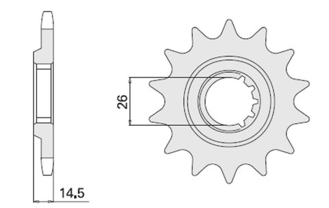 CHT ZĘBATKA PRZEDNIA 335 15 HONDA CBX 1000 Z (79-80) (SC03) (335-15) (JTF335.15)