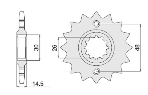CHT ZĘBATKA PRZEDNIA 339 16 HONDA VFR 800 '02-'13 (JTF339.16)
