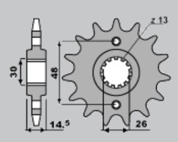 CHT ZĘBATKA PRZEDNIA 339 18 HONDA CB 1300 '03-'13