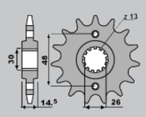 CHT ZĘBATKA PRZEDNIA 339 18 HONDA CB 1300 '03-'13