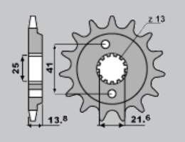CHT ZĘBATKA PRZEDNIA 346 16 HONDA VT 600C '90-'04, XRV 650