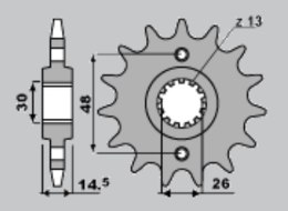 JR ZĘBATKA PRZEDNIA 339 16 HONDA VFR 800 '02-'14 (JTF339.16)