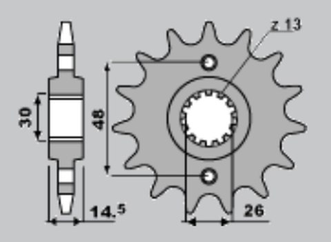 JR ZĘBATKA PRZEDNIA 339 16 HONDA VFR 800 '02-'14 (JTF339.16)