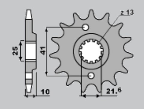 JR ZĘBATKA PRZEDNIA 345 14 HONDA NX650 '91-'01 YAMAHA XT660 (30814JTF) (-1)