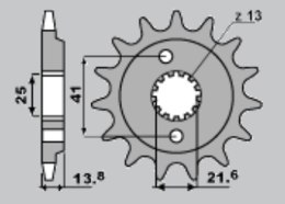 JR ZĘBATKA PRZEDNIA 346 16 HONDA VT 600 C '90-'04 (JTF296.16)