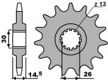 PBR ZĘBATKA PRZEDNIA 330 15 18NC HONDA CB750F`79 (RC01) (ŁAŃC. 630)