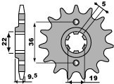 PBR ZĘBATKA PRZEDNIA 337 13 18NC HONDA TRX 250/300, CR 250 '82-'85, CR500 '84-'85 (JTF337.13) (ŁAŃC. 520)