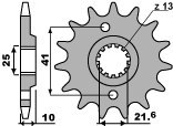 PBR ZĘBATKA PRZEDNIA 345 15 18NC (ŁAŃC. 520)