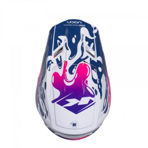 KENNY RACING 2025 KASK CROSS/ENDURO MODEL PERFORMANCE ERT GRAPHIC FLUID KOLOR BIAŁY/NIEBIESKI/RÓŻOWY ROZMIAR XS ( 53 - 54 CM )