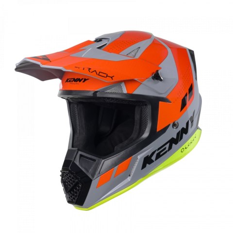 KENNY RACING 2025 KASK CROSS/ENDURO MODEL TRACK GRAPHIC GREY/ORANGE KOLOR SZARY/POMARAŃCZOWY/ŻÓŁTY ROZMIAR XS ( 53 - 54 CM )